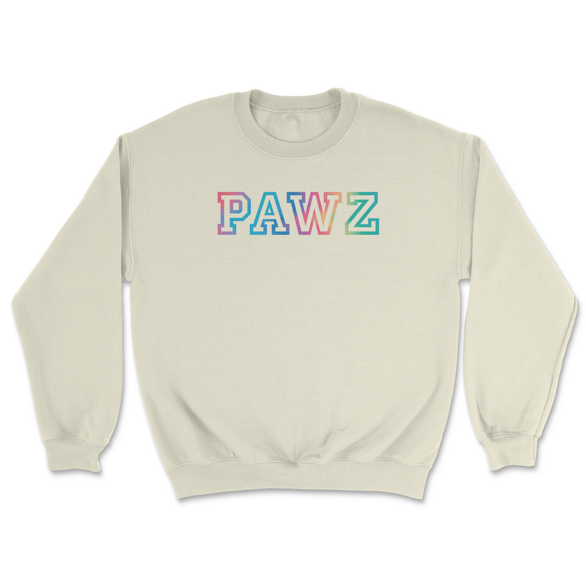 Rainbow Collegiate Font (Adult Crewneck) (Copy)