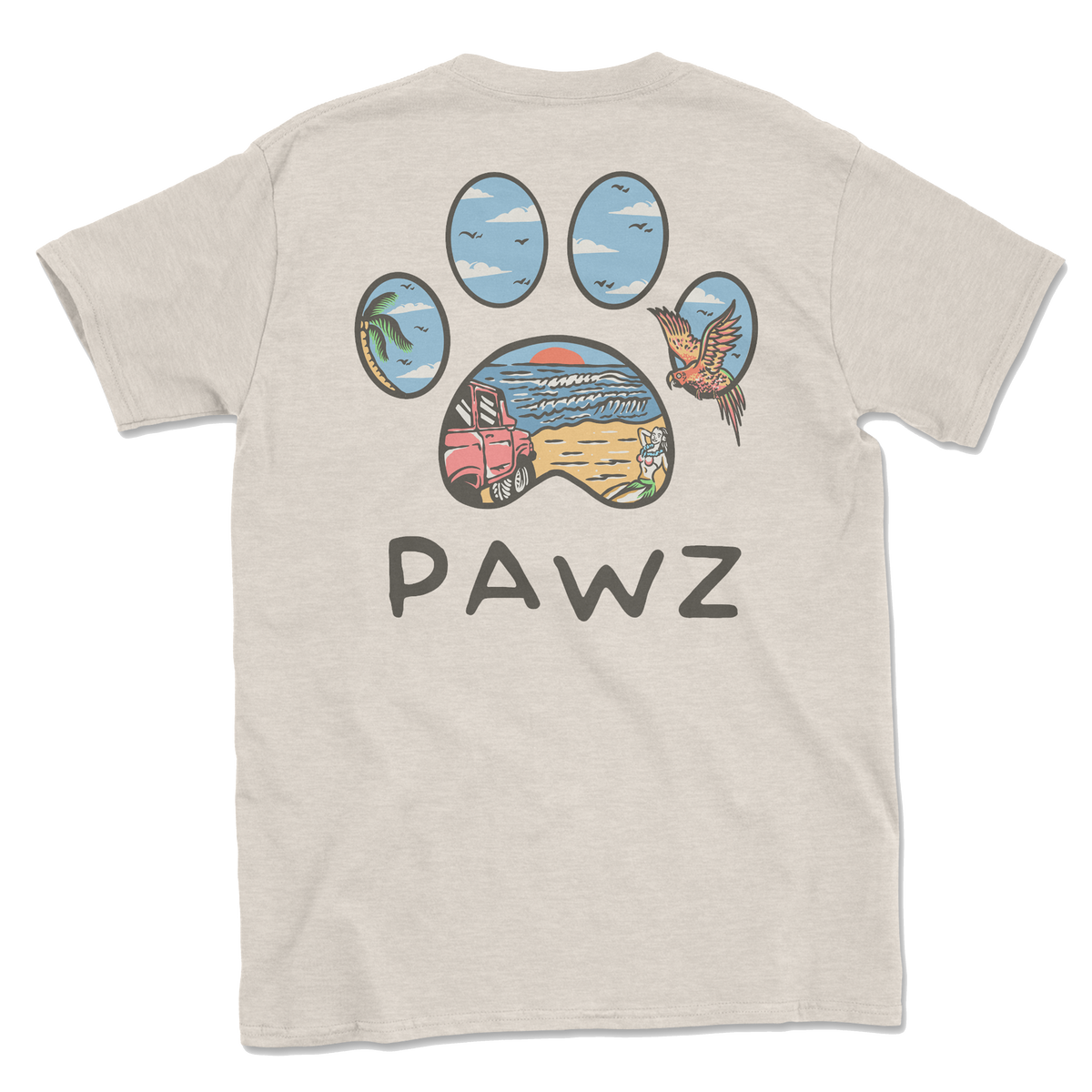 Beach Truck (Adult Short Sleeve T-Shirt)