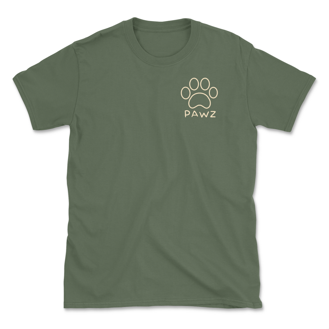 Freedom Pawz - Military Green (Adult Short Sleeve T-Shirt)