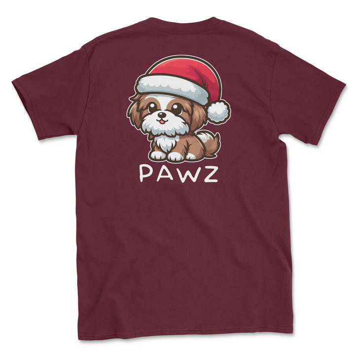 Shih Tzu Christmas (Adult Short Sleeve T-Shirt)