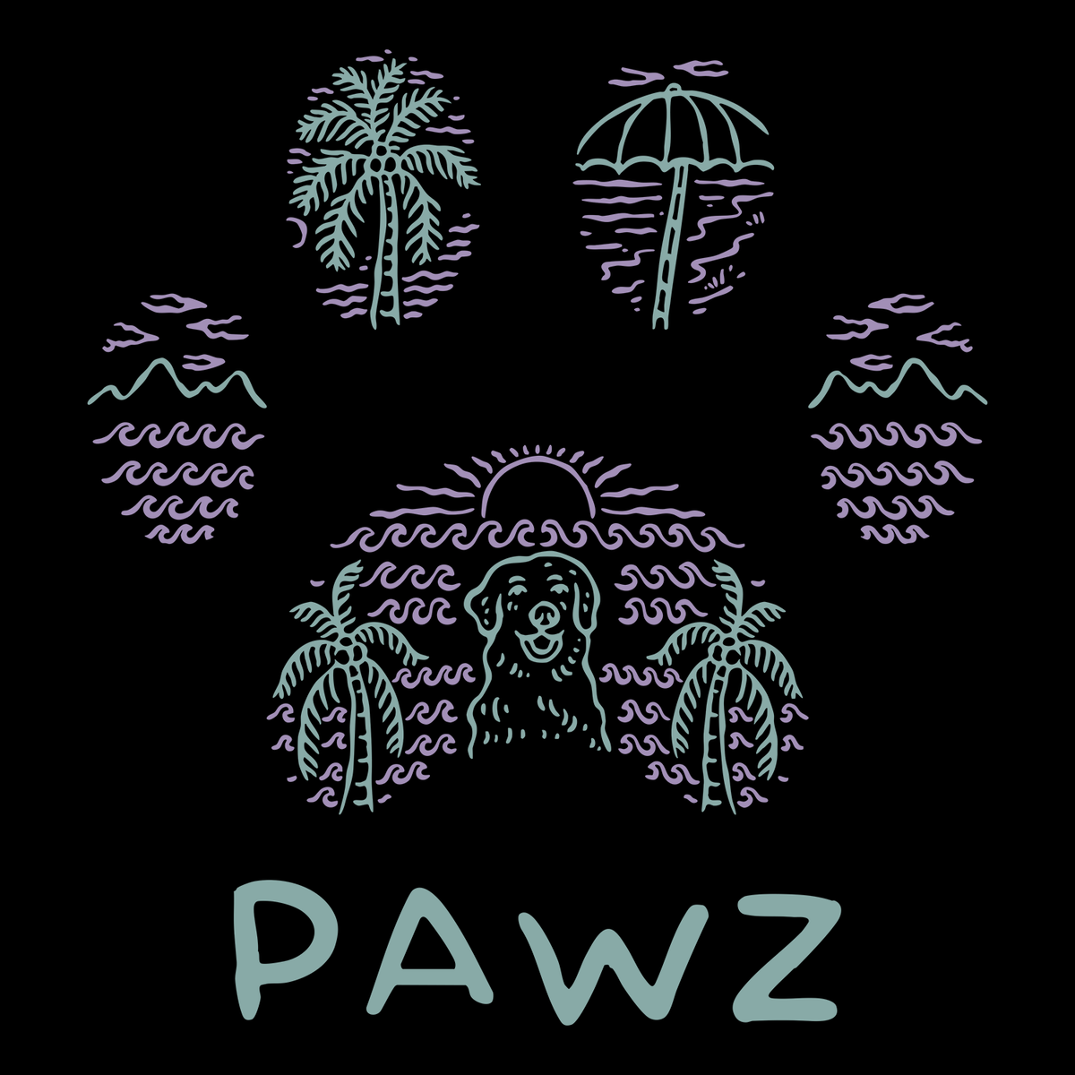 Tropical Tails (Adult Short Sleeve T-Shirt)