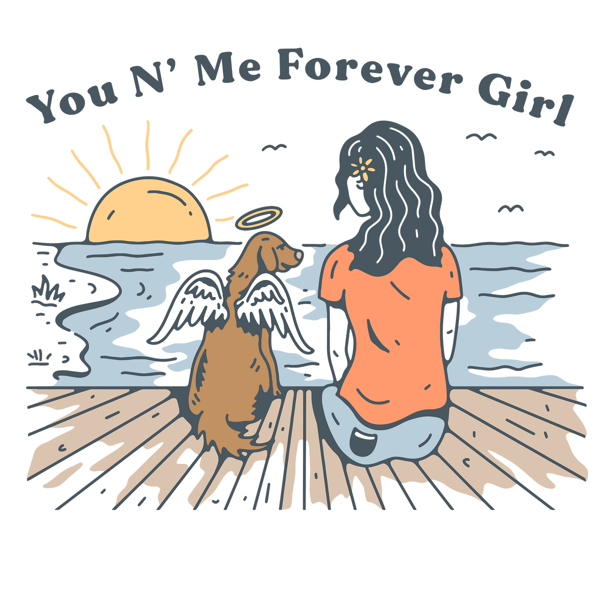Forever Girl (Front Print) (Adult Hoodie)